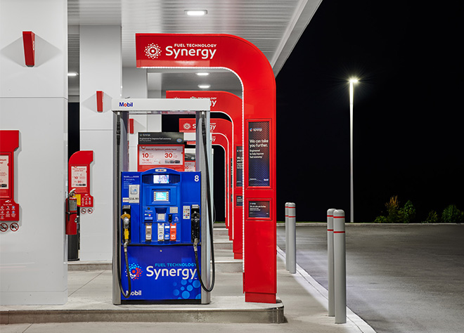 Gas station pumps, Synergy fuel